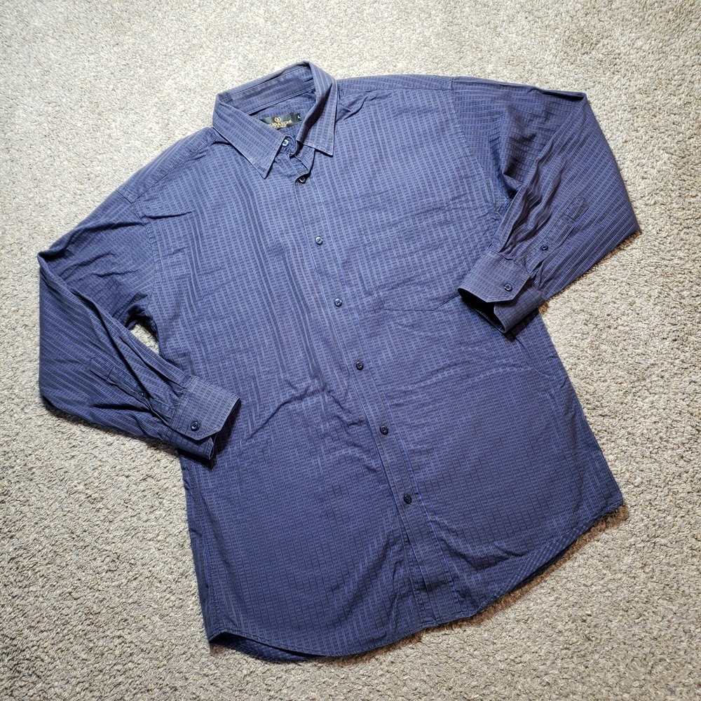 Bugatchi Shirt Mens Large Blue Button Up Long Sleeve Dress Casual - Picture 2 of 9